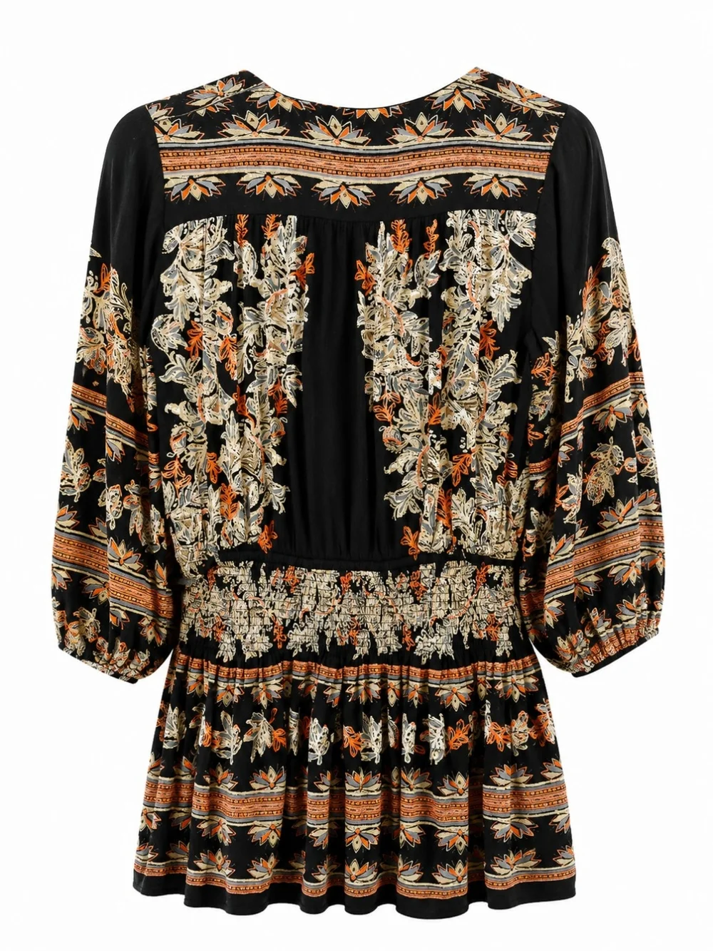 Free People Boho Floral Smocked Mini Dress/Tunic Small
